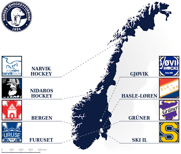 1. divisjon map