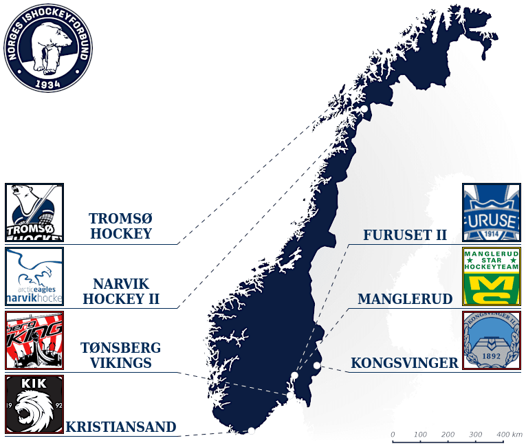 2. divisjon map