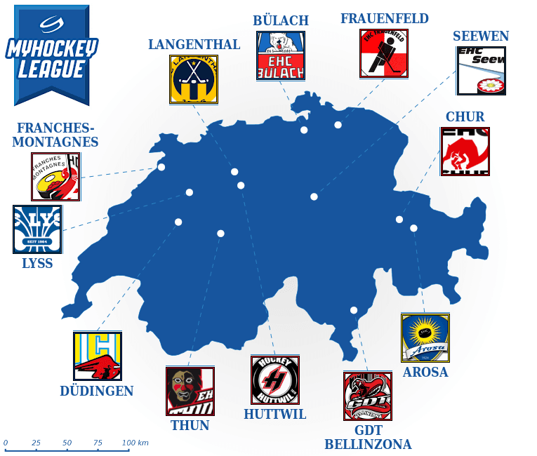 MyHockey League map