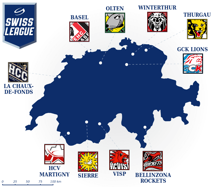Swiss League map